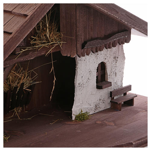Osser stable in wood for Nativity Scene 11-13 cm 4