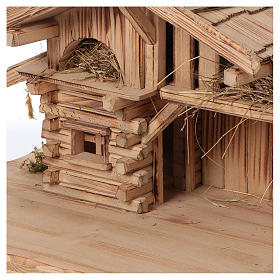 Establo modelo Plosberg de madera para belén 9-11 cm