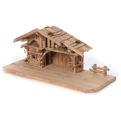 Establo modelo Plosberg de madera para belén 9-11 cm 3