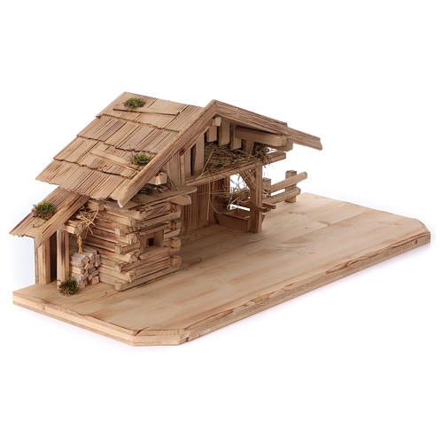 Establo modelo Plosberg de madera para belén 9-11 cm 5