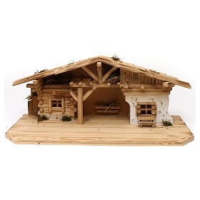 Nativity stable, Flos model, in wood for 10-12 cm nativity