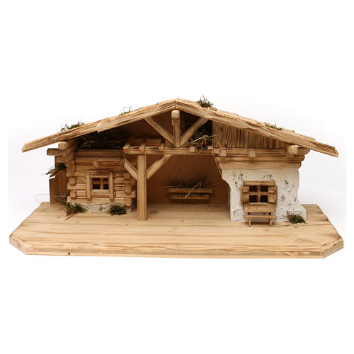 Nativity stable, Flos model, in wood for 10-12 cm nativity 1