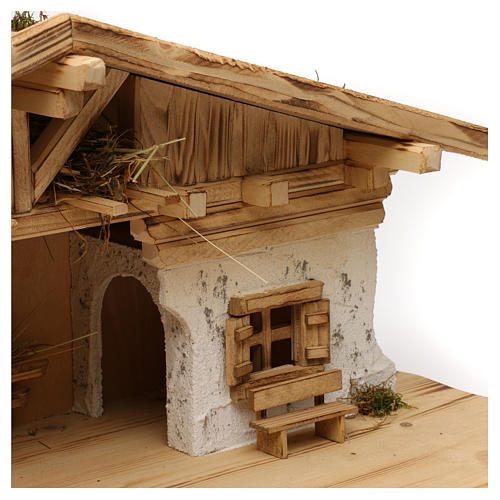 Nativity stable, Flos model, in wood for 10-12 cm nativity 2