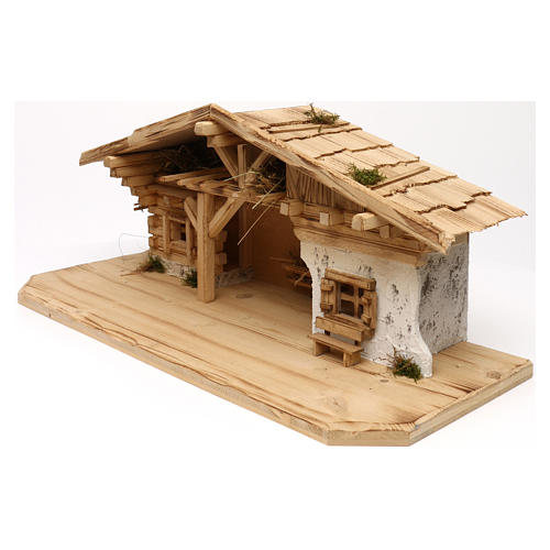 Nativity stable, Flos model, in wood for 10-12 cm nativity 4