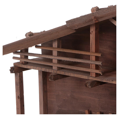 STOCK Stalla in legno per presepe 40-50 cm 4