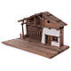 STOCK Brown nativity stable, in wood for 40-50 cm nativity s3