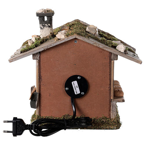 Oven for nativity scene 8-10 cm, alpine style with lighting 230V 22x20x22 cm comes in assorted models. 7
