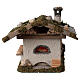 Oven for nativity scene 8-10 cm, alpine style with lighting 230V 22x20x22 cm comes in assorted models. s1