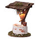 Fountain with lantern and electric lighting, 12x10x7 cm for 7 cm nativity s2