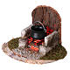 Pot on a fire with flickering light 6x8x6 cm for 8-10cm Nativity Scenes s2