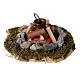 Campfire with pot, flickering light and smoke machine for 8cm Nativity Scenes s3