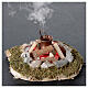 Campfire with pot light electric smoke generator, for 8 cm nativity s2