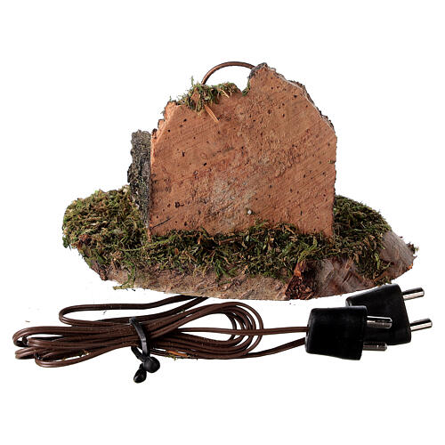 Pot over fire grill with light smoke generator 6x8x6 cm, for 8 cm nativity 3