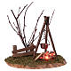 Bonfire with pot and branch light effect 15x13x10 cm, for 8 cm nativity s1