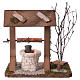 Water well under wood roof with branch, for 12-15 cm nativity s1
