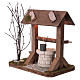 Water well under wood roof with branch, for 12-15 cm nativity s3