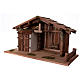 Holzhütte mit Stall 43x80x24cm für Krippen von 20cm s3