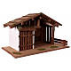 Nordic-style hut with trough and stable 43x80x40 for 20cm Nativity Scenes s4