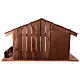 Nordic-style hut with trough and stable 43x80x40 for 20cm Nativity Scenes s5