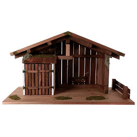 Nordic style stable manger 43x80x40 cm, for 20 cm nativity