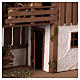 Nordic style stable with exposed loft and room 34x59x30 cm, for a 13 cm nativity s2