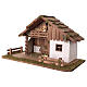 Nordic style stable with exposed loft and room 34x59x30 cm, for a 13 cm nativity s3