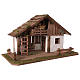 Nordic style stable with exposed loft and room 34x59x30 cm, for a 13 cm nativity s4