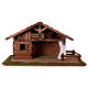 Hütte mit Fenster und Heuboden 33x62x30cm für Krippe 12/13cm s1