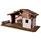Wooden stable Scandinavian style with manger 29x59x30 cm, for 13 cm nativity s2