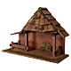 Cabane toit conique avec étable 29x59x30 cm pour crèche de 13 cm s2