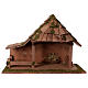 Cabana telhado cônico com estábulo 29x59x30 cm para presépio com figuras de 13 cm de altura média s1