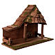 Cabana telhado cônico com estábulo 29x59x30 cm para presépio com figuras de 13 cm de altura média s3