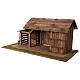 Wooden hut with stable 31x70x35 with 15cm Nativity Scenes s2