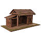 Wooden hut with stable 31x70x35 with 15cm Nativity Scenes s3