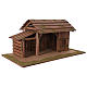 Wood barn with stall 31x70x35 cm, for 15 cm nativity s3