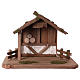 Mountain stable in wood 28x40x20 cm, for 12 cm nativity s1