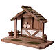 Mountain stable in wood 28x40x20 cm, for 12 cm nativity s3