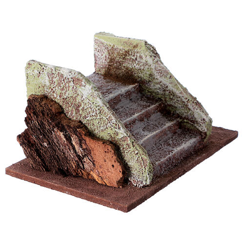 Escada de cortiça para presépio de 10 cm 8x15x10 cm 3