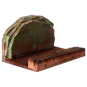 Tratto strada rettilineo roccia presepe 10 cm 9x15x10