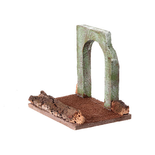 Stretch of road with rock and arch for Nativity Scene 12 cm 4