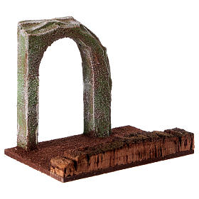 Tratto di strada con roccia arco presepe 10 cm