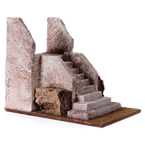Steintreppe für Krippenfiguren von 12cm 14.5x12x18cm 3