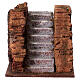 Escada madeira e cortiça ambientação para presépio com figuras de 12 cm - 10x12x13 cm s1