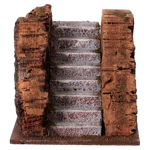 Rustic staircase 10x12x13cm, for 12 cm nativity 1