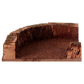 Tratto di strada curva per presepe 10 cm 3x12x12