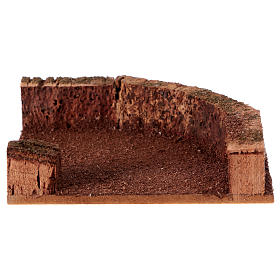 Tratto di strada curva per presepe 10 cm 3x12x12