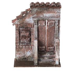 Facciata porta destra con scale presepe 10 cm