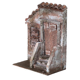 Facciata porta destra con scale presepe 10 cm