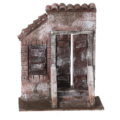 Facade with staircase and central door for 12 cm figurines 1