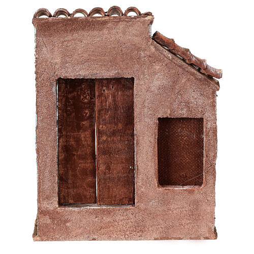 Façade avec escalier porte centrale pour santons de 12 cm 4
